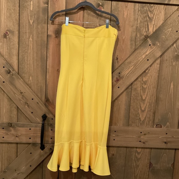 Yellow Strapless Dress by Gabrielle Union Size Small - Picture 3 of 8